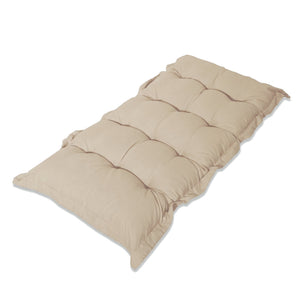 Cuscino Trapuntato per Panca e Pavimento 120x60 Beige - Spesso 10cm (Versatile)