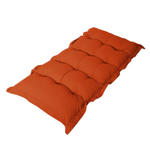 Cuscino Trapuntato per Panca e Pavimento 120x60 Arancione - Spesso 10cm (Versatile)