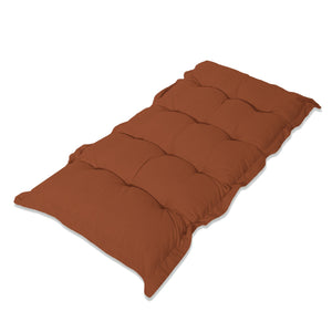 Cuscino Trapuntato per Panca e Pavimento 120x60 Terracotta - Spesso 10cm (Versatile)