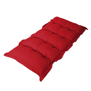 Cuscino Trapuntato per Panca e Pavimento 120x60 Rosso - Spesso 10cm (Versatile)