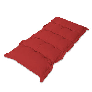 Cuscino Trapuntato per Panca e Pavimento 120x60 Rosso - Spesso 10cm (Versatile)