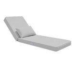 Materassino Premium Lettino 190x60 Grigio Chiaro - Spessore 10cm & Poggiatesta (Sfoderabile)