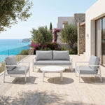 Set Cuscini Salotto da Giardino 60x60 Grigio Ciottolo - Sfoderabile & Anti-UV (Seduta + Schienale)