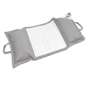 Pouf Galleggiante Piscina XXL 170x90 Grigio Ciottolo - Materassino Amaca a Perle (Comfort Adulto)