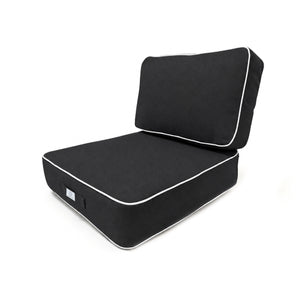 Set Cuscini Premium 50x50 Grigio Scuro - Spesso 12cm & Finitura con Profilo
