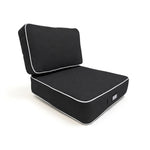 Set Cuscini Premium 60x60 Grigio Scuro - Spesso 12cm & Finitura con Profilo