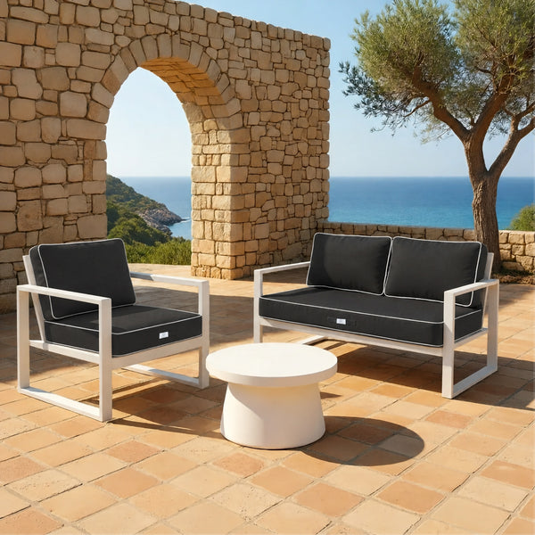 Set Cuscini Premium 60x60 Grigio Scuro - Spesso 12cm & Finitura con Profilo