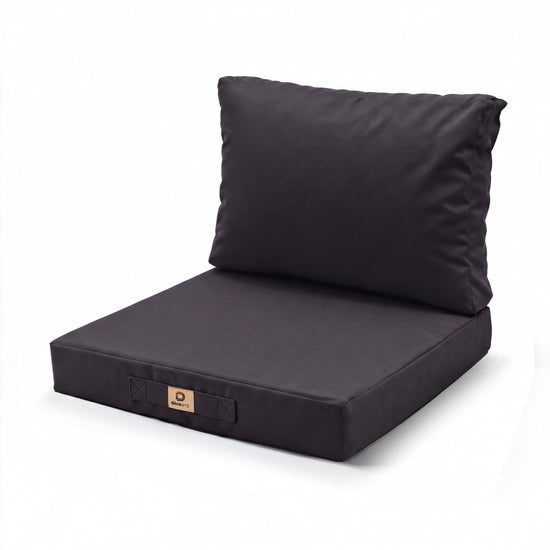 Set Cuscini Salotto da Giardino 60x60 Grigio Carbone - Sfoderabile & Anti-UV (Seduta + Schienale)