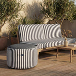 Détail tissu pouf gris foncé