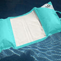 Pouf Galleggiante Piscina XXL 170x90 Blu Caraibi - Materassino Amaca a Perle (Comfort Adulto)