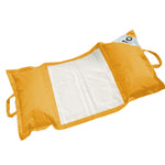 Pouf flottant piscine jaune miel XXL 170x90, matelas hamac à billes pour adulte, parfait pour extérieur, Deco-arts.fr