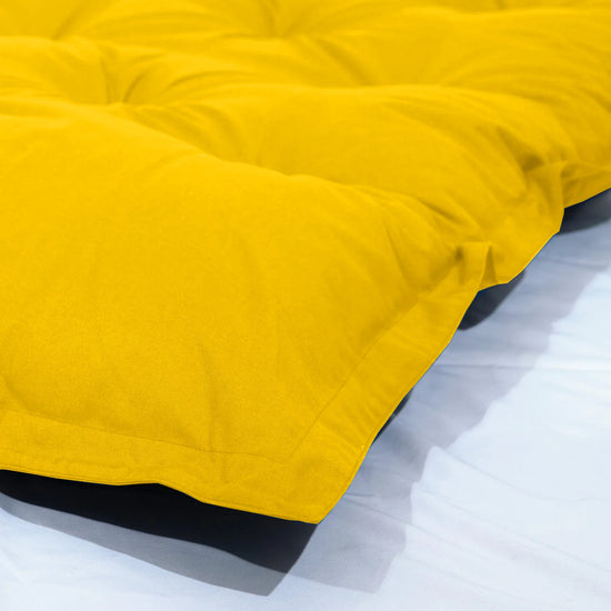 Futon XXL - Matelas de sol 195x100cm - Jaune - Deco-arts.fr