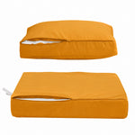 Set Cuscini Salotto da Giardino 60x60 Giallo - Sfoderabile & Anti-UV (Seduta + Schienale)