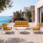 Set Cuscini Trapuntati 50x50 Giallo - Spesso 15cm & Morbido (Seduta + Schienale)