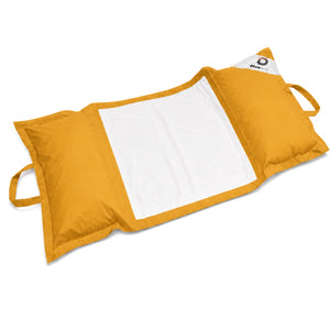 Pouf Galleggiante Piscina XXL 170x90 Giallo Miele - Materassino Amaca a Perle (Comfort Adulto)