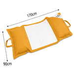 Pouf Galleggiante Piscina XXL 170x90 Giallo Miele - Materassino Amaca a Perle (Comfort Adulto)