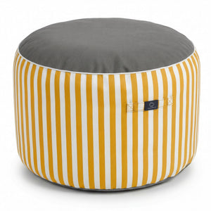 Pouf Rotondo Righe Giallo - Premium 270g - Altezza 40cm Diametro 70cm