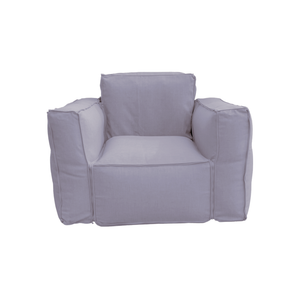 Poltrona Modulare da Giardino 90x75 Grigio Ciottolo - Tessuto Olefin & Interno Gonfiabile (Pompa Inclusa)