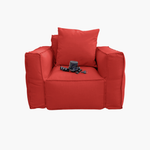 Coussin pour fauteuil de jardin modulable 90x75 cm, coloris terracotta, tissu Olefin, avec cœur gonflable et pompe incluse.