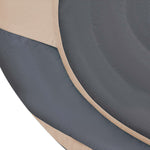 Pouf extérieur flottant pour piscine en tissu beige XXL 140x120 avec pompe, conçu par Deco-arts.fr