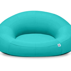 Poltrona Galleggiante Piscina XXL 140x120 Blu Caraibi - Tessuto Olefin (Pompa Inclusa)