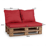 Détail tissu coussin rouge piment