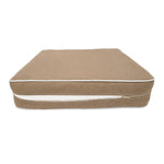 Set Cuscini Premium 50x50 Moka - Spesso 12cm & Finitura con Profilo