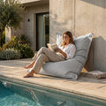 Fodera Pouf Gigante XXL 180x140 Grigio Ciottolo - (Fodera da Riempire - Interno/Esterno)