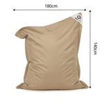 Fodera Pouf Galleggiante XXL 180x140 Beige - (Fodera da Riempire - Spécial Piscina)