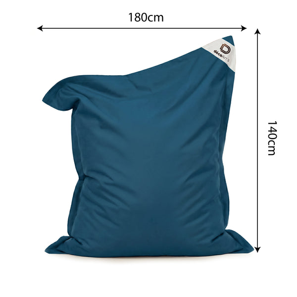 Fodera Pouf Galleggiante XXL 180x140 Blu Petrolio - (Fodera da Riempire - Spécial Piscina)