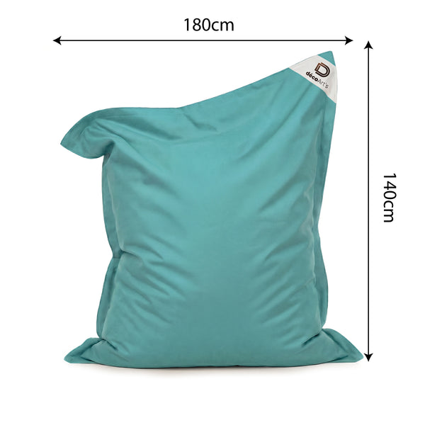 Fodera Pouf Galleggiante XXL 180x140 Blu Caraibi - (Fodera da Riempire - Spécial Piscina)