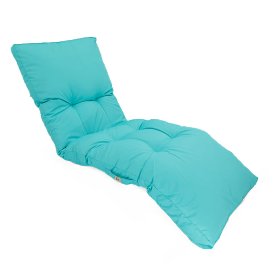Coussin bain de soleil 185 x55cm Bleu caraïbes - Deco-arts.fr