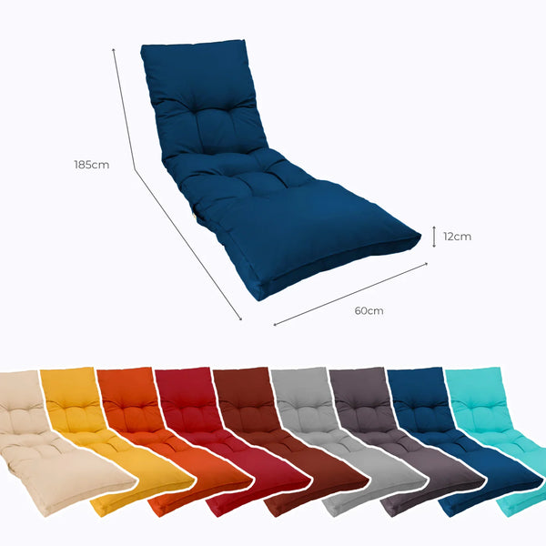 Materassino Lettino Prendisole 185x55 Blu Petrolio - Spesso 12cm & Impermeabile