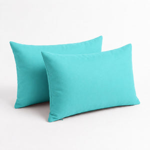 Set di 2 Cuscini d'Accento 60x35 Blu Caraibi - Decorazione Giardino & Sfoderabile