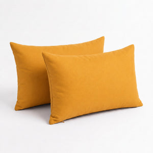 Set di 2 Cuscini d'Accento 60x35 Giallo - Decorazione Giardino & Sfoderabile