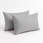 Set di 2 Cuscini d'Accento 60x35 Grigio Ciottolo - Decorazione Giardino & Sfoderabile