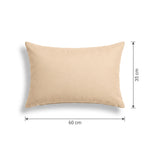 Set di 2 Cuscini d'Accento 60x35 Beige - Decorazione Giardino & Sfoderabile