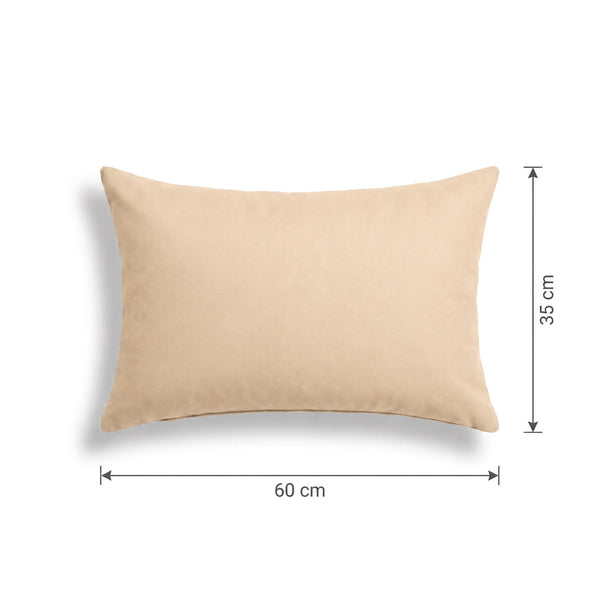 Set di 2 Cuscini d'Accento 60x35 Beige - Decorazione Giardino & Sfoderabile