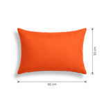 Set di 2 Cuscini d'Accento 60x35 Arancione - Decorazione Giardino & Sfoderabile
