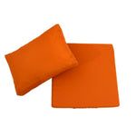 Ensemble de coussins pour salon de jardin Déco Arts, orange, déhoussables, anti-UV, pour fauteuils et canapés, 60x70 cm.