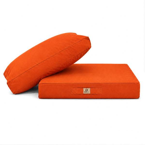 Set Cuscini Salotto da Giardino 60x70 Arancione - Sfoderabile & Anti-UV (Seduta + Schienale)