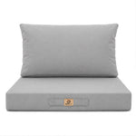 Set Cuscini Salotto da Giardino 60x70 Grigio Ciottolo - Sfoderabile & Anti-UV (Seduta + Schienale)