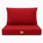 Set Cuscini Salotto da Giardino 60x70 Rosso - Sfoderabile & Anti-UV (Seduta + Schienale)