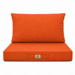 Set Cuscini Salotto da Giardino 60x70 Arancione - Sfoderabile & Anti-UV (Seduta + Schienale)