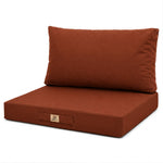 Set Cuscini Salotto da Giardino 60x70 Terracotta - Sfoderabile & Anti-UV (Seduta + Schienale)