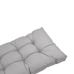 Set Cuscini Trapuntati per Panchina 120x60 Grigio Ciottolo - Spesso 15cm (1 Seduta + 2 Schienali)
