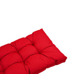 Set Cuscini Trapuntati per Panchina 120x60 Rosso - Spesso 15cm (1 Seduta + 2 Schienali)
