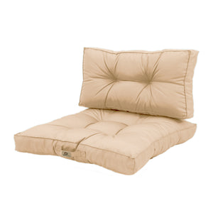 Set Cuscini Trapuntati 60x60 Beige - Spesso 15cm & Morbido (Seduta + Schienale)