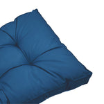 Ensemble de coussins capitonnés 50x50 cm bleu pétrole pour fauteuils et canapés, épais et moelleux, assise et dossier.