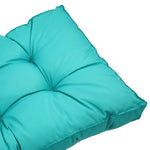 Ensemble de coussins capitonnés bleu Caraïbes, épais 15cm et moelleux pour fauteuils et canapés, assise et dossier.